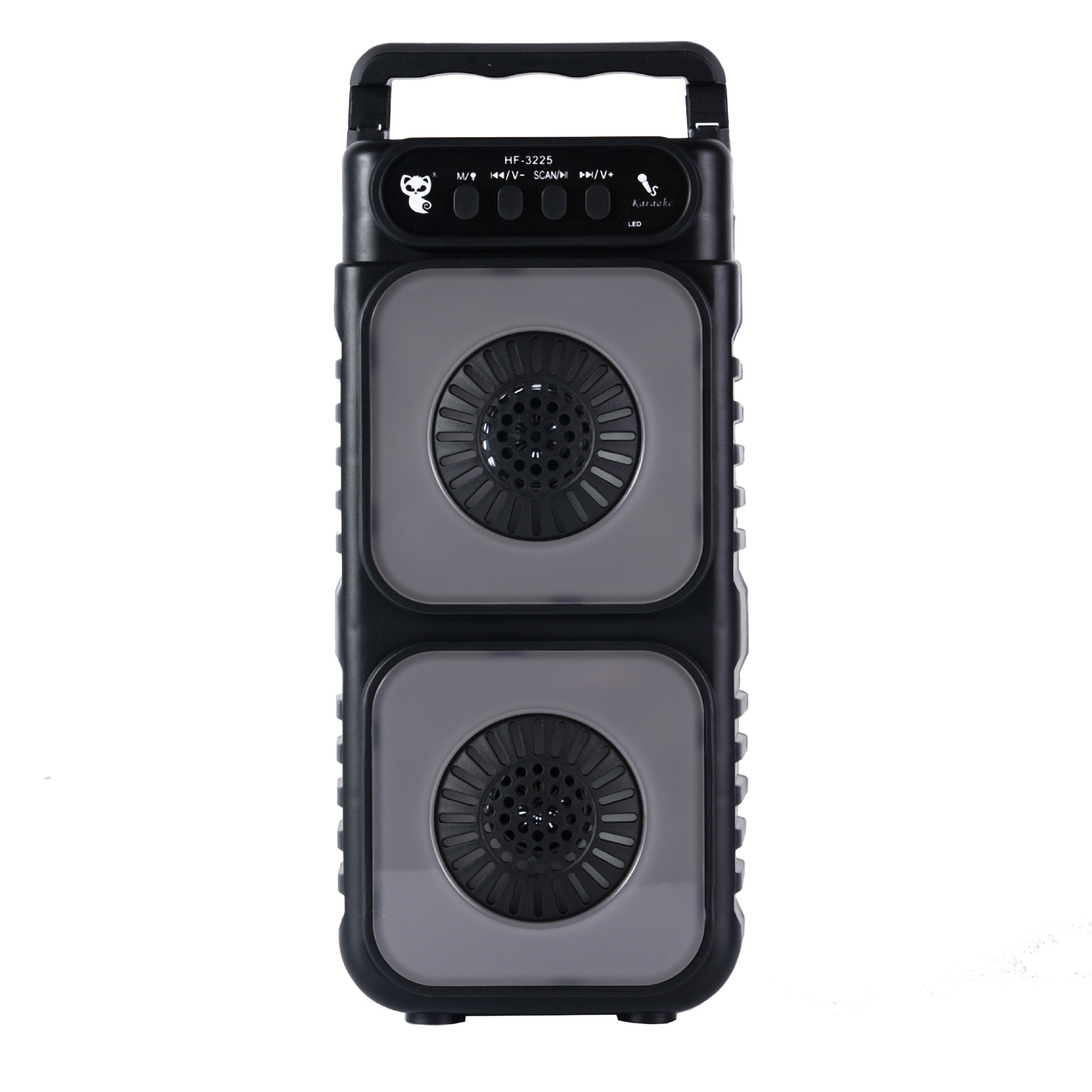 Dual 3-inch wireless Bluetooth speaker outdoor portable square dance subwoofer home desktop karaoke sound