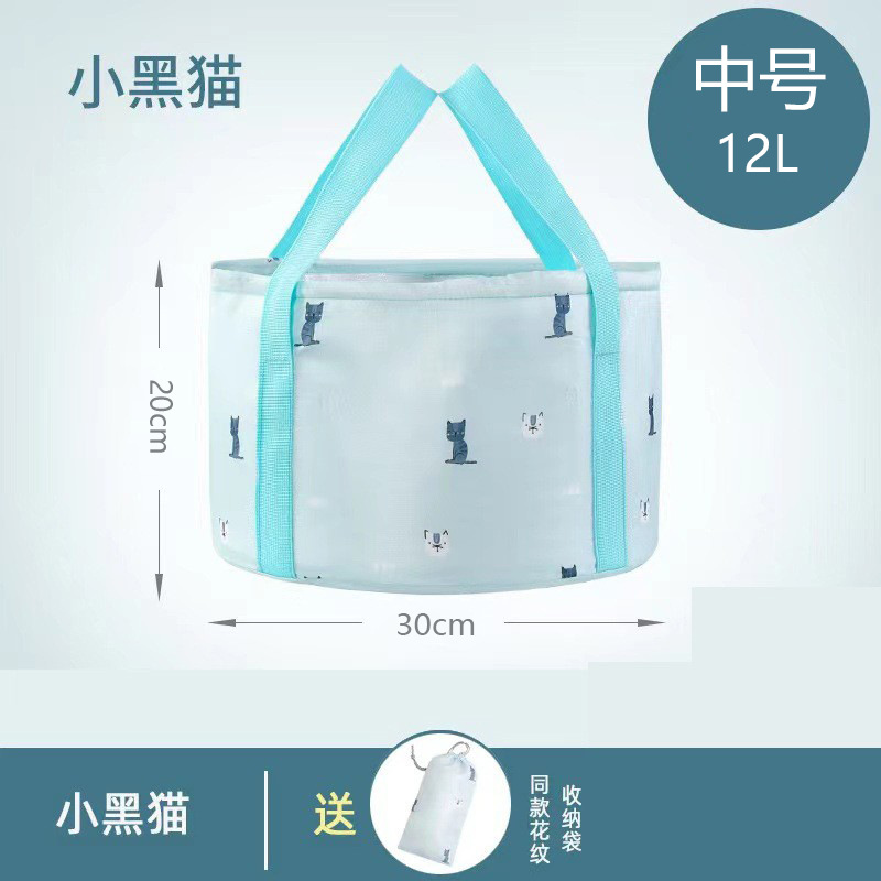保温款-蓝色猫咪中号（30*20）
