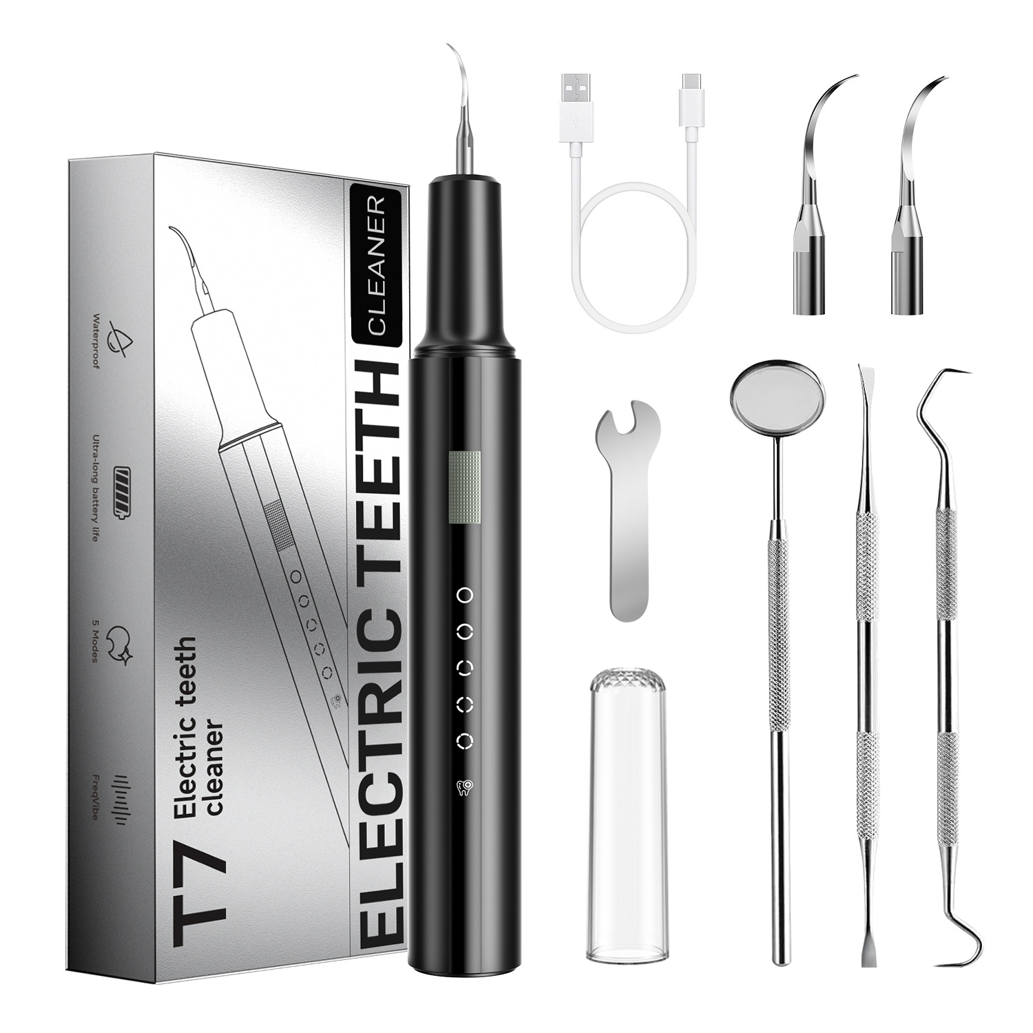 Yue'er Wanwan ultrasonic tooth cleaner, electric tooth cleaner, removes tartar, oral cleaning