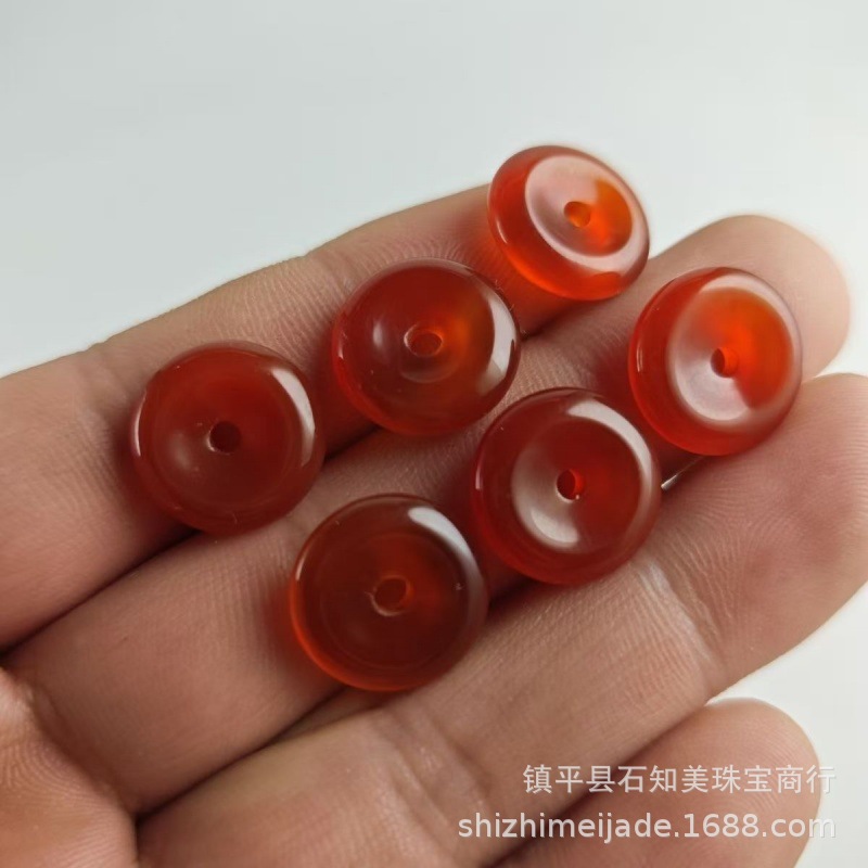 10 Yuan Mode Chalcedony Peace Button Traveling Vendor Goods Ice Seed Red Agate Pendant Jade Jade Pendant