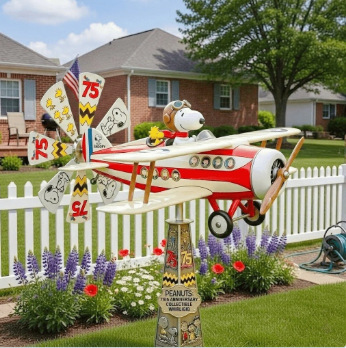 Independent Station Metal Iron Art Outdoor Garden Courtyard Rotatable Motorcycle Windmill Ornament Decoration