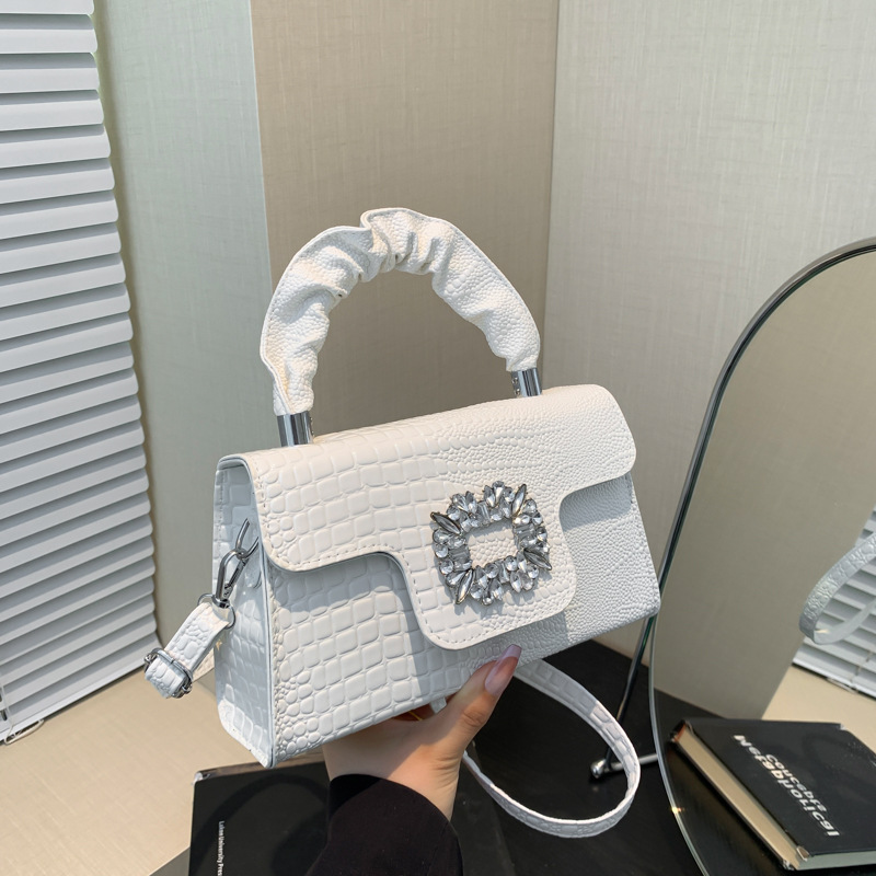 2026 New Small Square Bag Women Textured Handbag Women's Bag Fashionable Single Shoulder Crossbody Bag