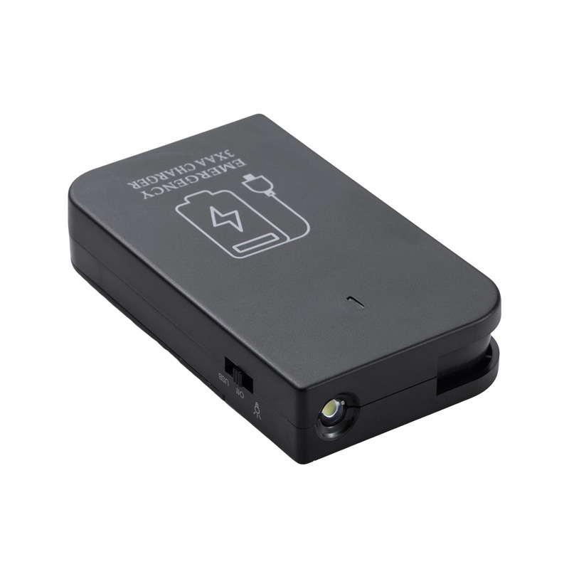 Three 5号 dry battery Type-c cable charging power bank backup 3AA emergency charger LED light battery box