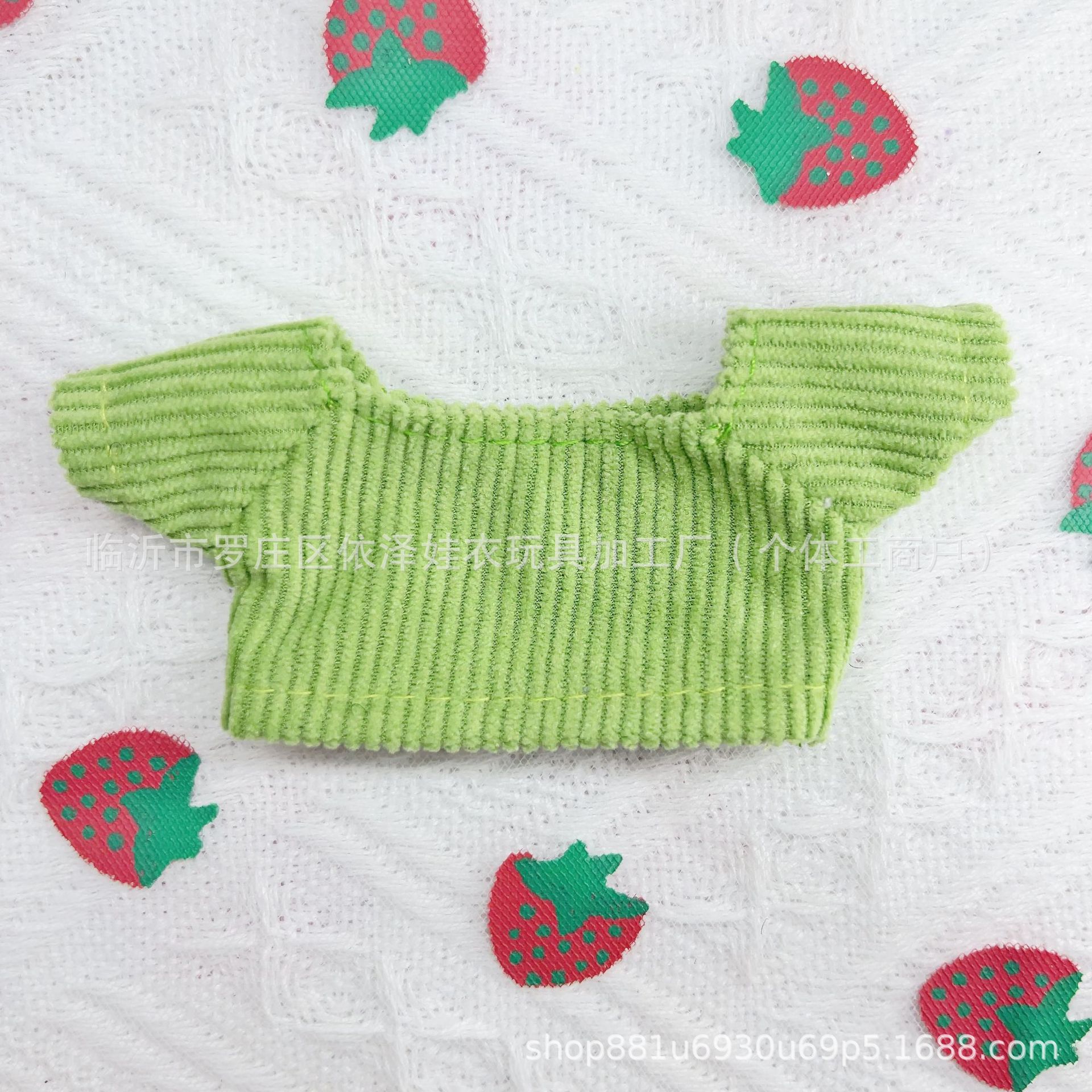 10cm Honey Dog Pendant Doll Clothes T-shirt Corduroy Top Bear Doll Accessories Dress Up Toy