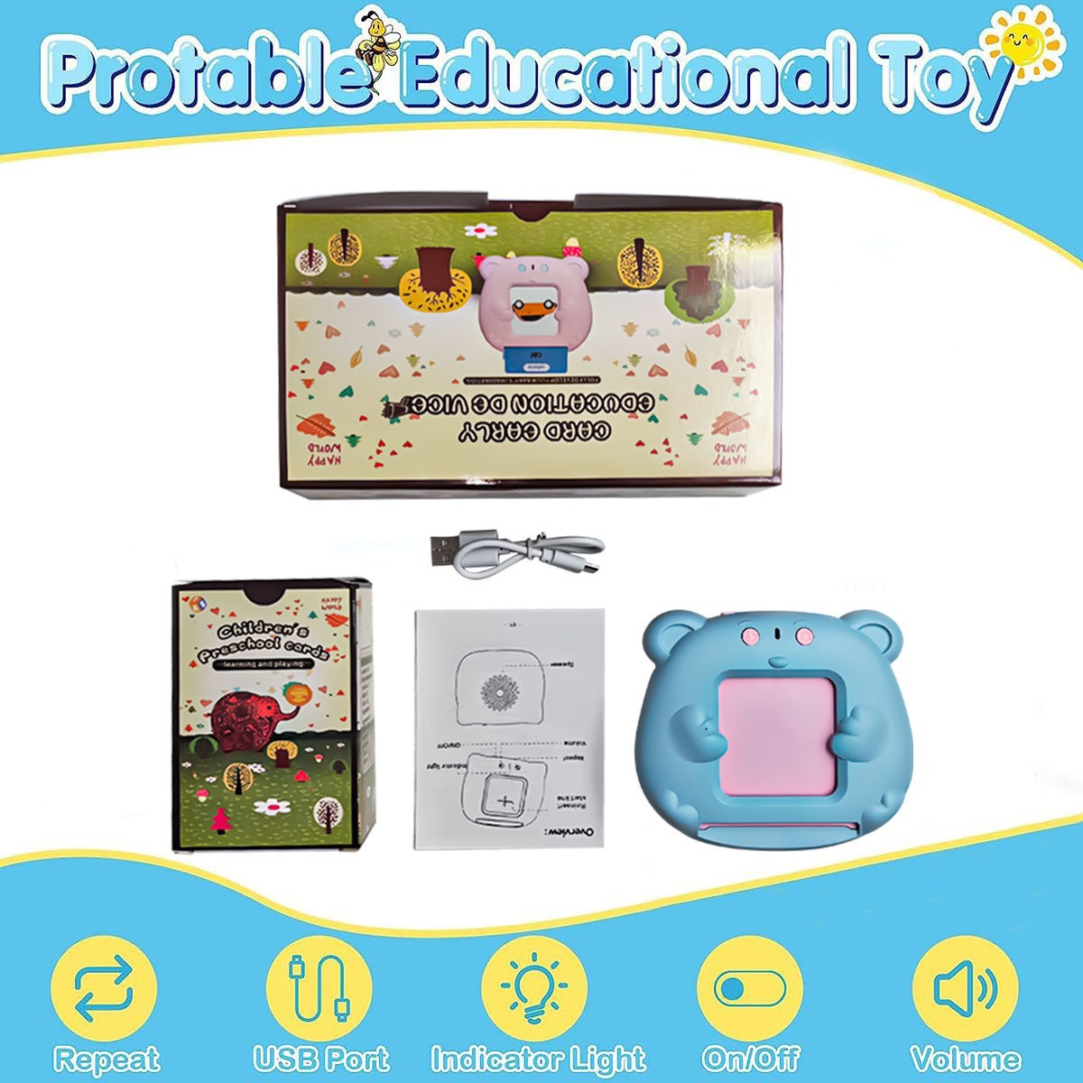 Flash Cards Xiongbao Card Machine Children's Early Education Learning Foreign Language Card Insert Machine Educational Learning Machine