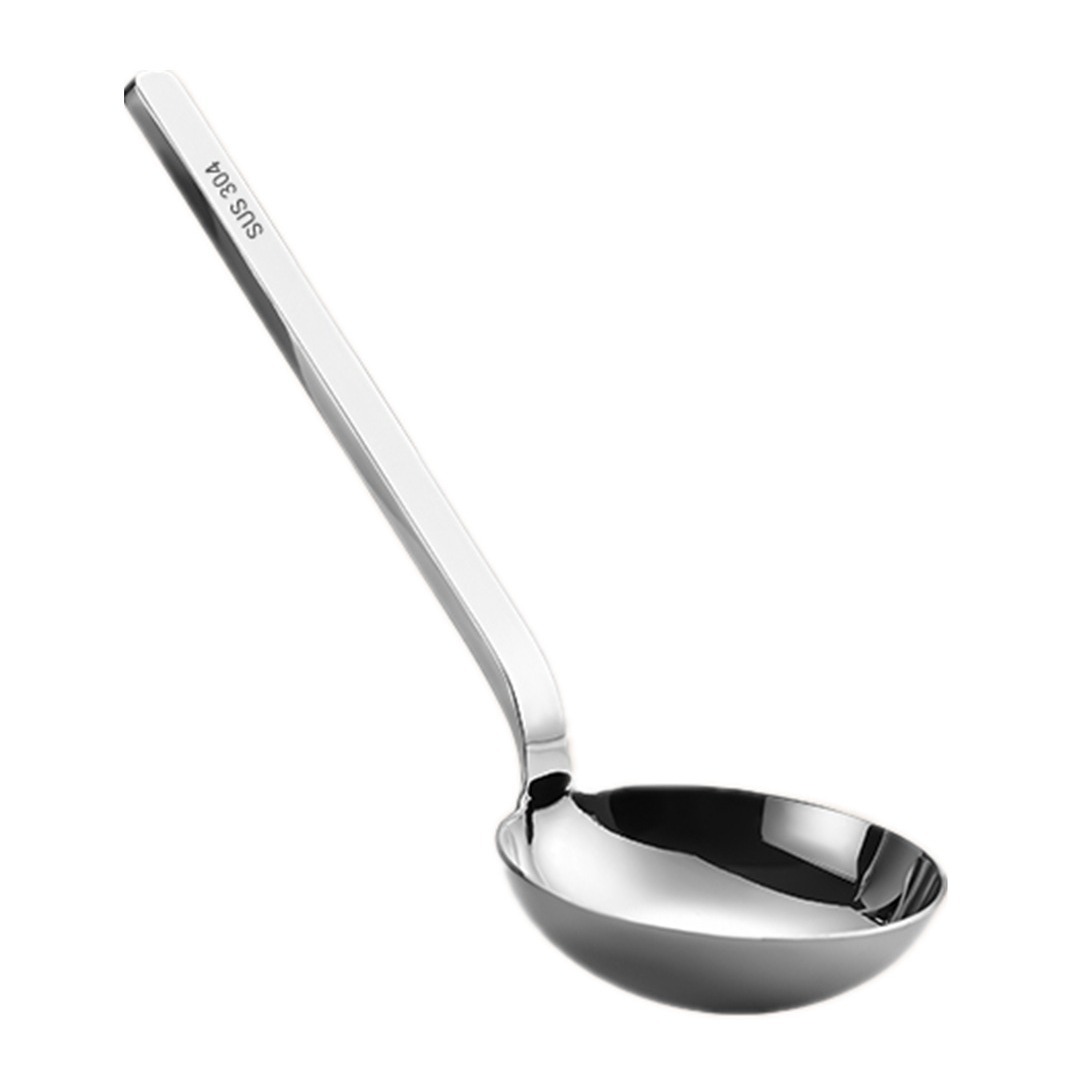304 stainless steel short handle large round head flour soup spoon, household dessert soup spoon, handle