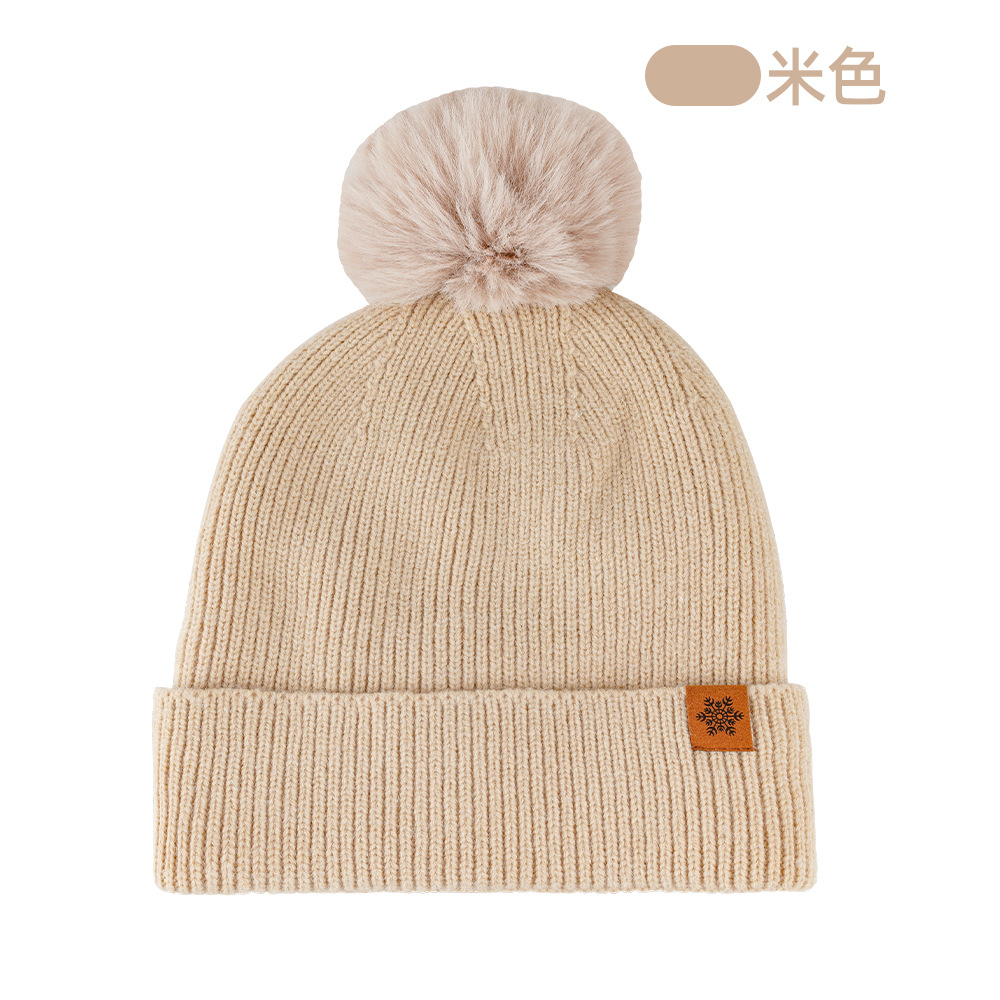 Knitted Hat Scarf Gloves Three-Piece Set Winter Outdoor Fleece-Lined Warm Earflap Beanie Wool Knit Hat