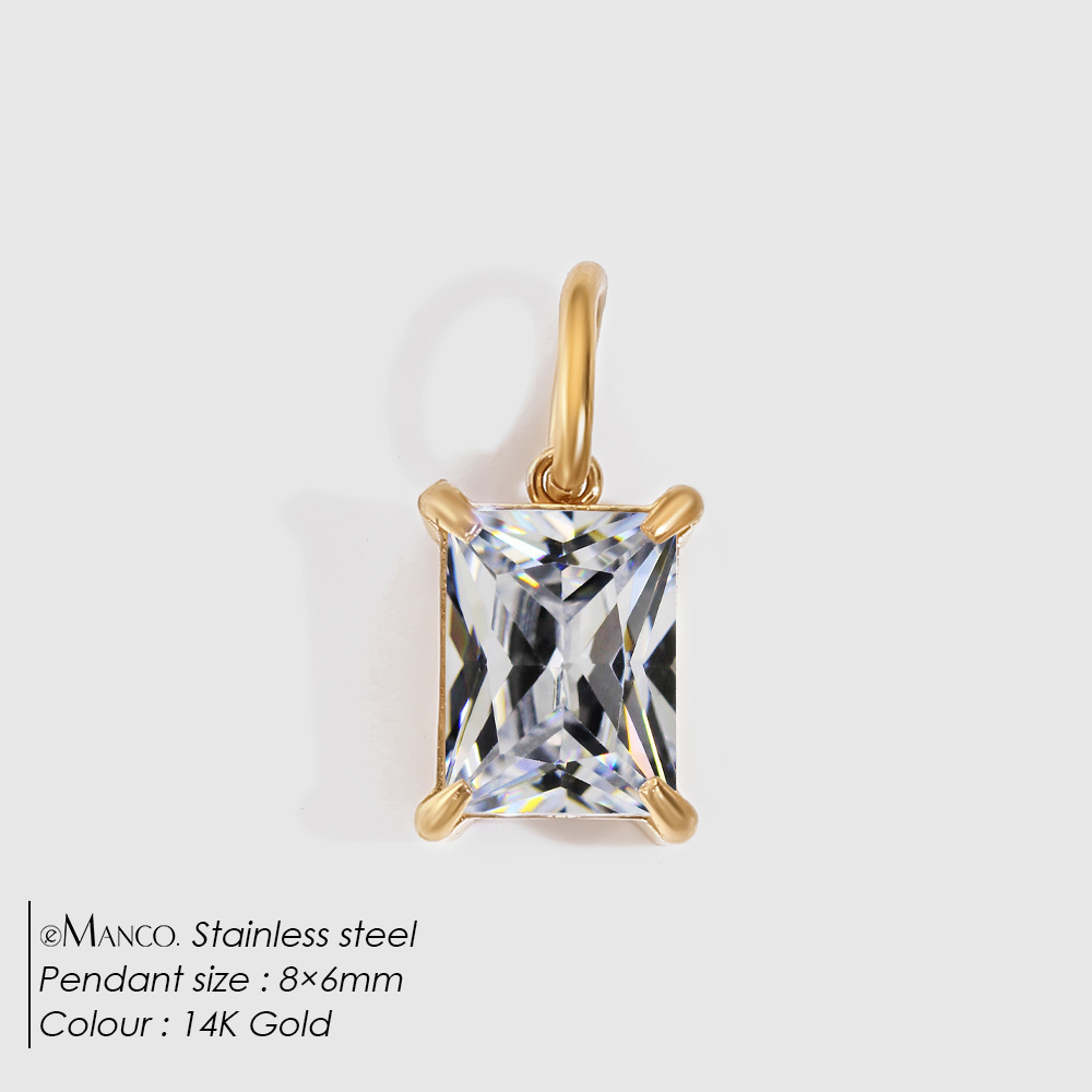 eManco Zircon DIY Necklace Pendant Women's Sense Zircon Pendant