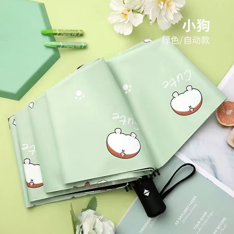 Custom Bear Automatic Sunscreen Umbrella Conference Gift Umbrella Logo Printing Corporate Procurement