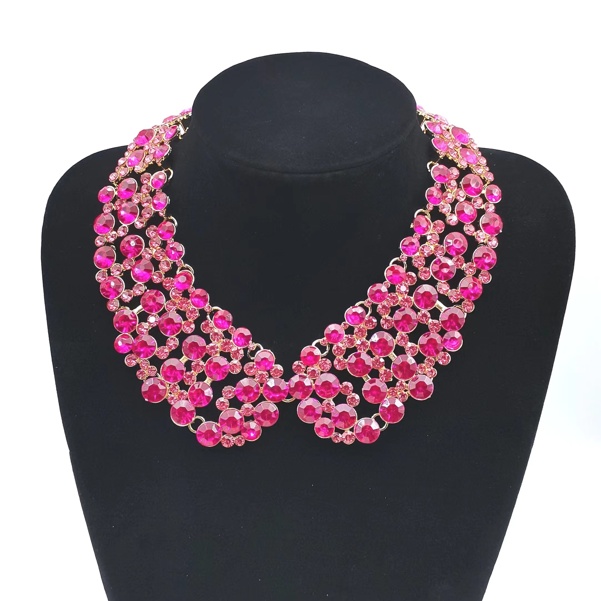 Luxury full rhinestone super shiny necklace beautiful necklace accessory