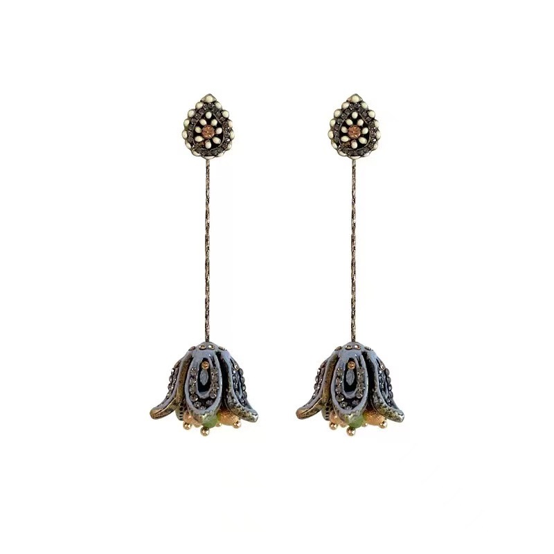 Chinese Restaurant Ginger Flower Tassel Earrings Women 2026 Ear Studs Ear Accessories