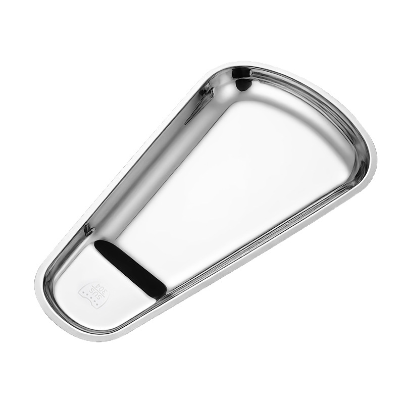 Self-service clip plate gold stainless steel plate holder food clip vegetable clip tray spoon plate restaurant tableware utensil