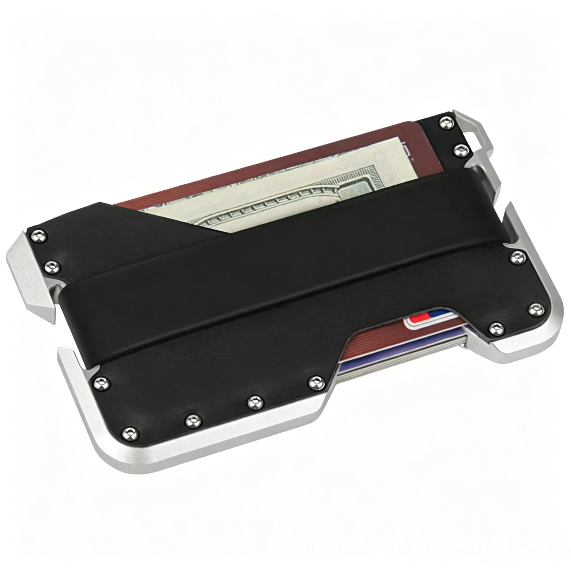 Carbon Fiber Key Ring Card Holder Men's Multi-functional Wallet RFID Metal Card Organizer New
