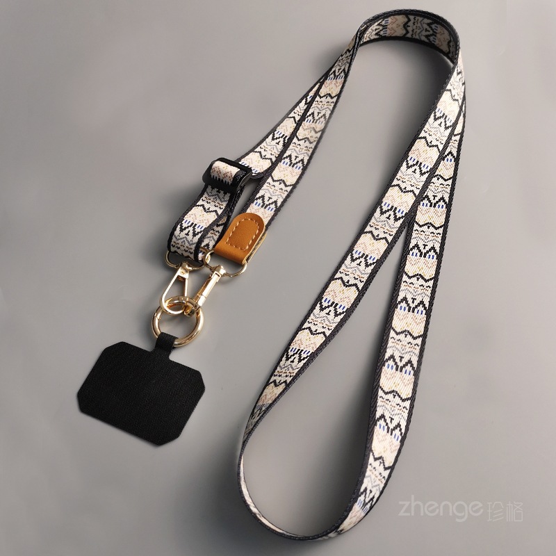 Zhenge phone strap crossbody solid color side long neck adjustable back strap detachable multi-use back strap simple
