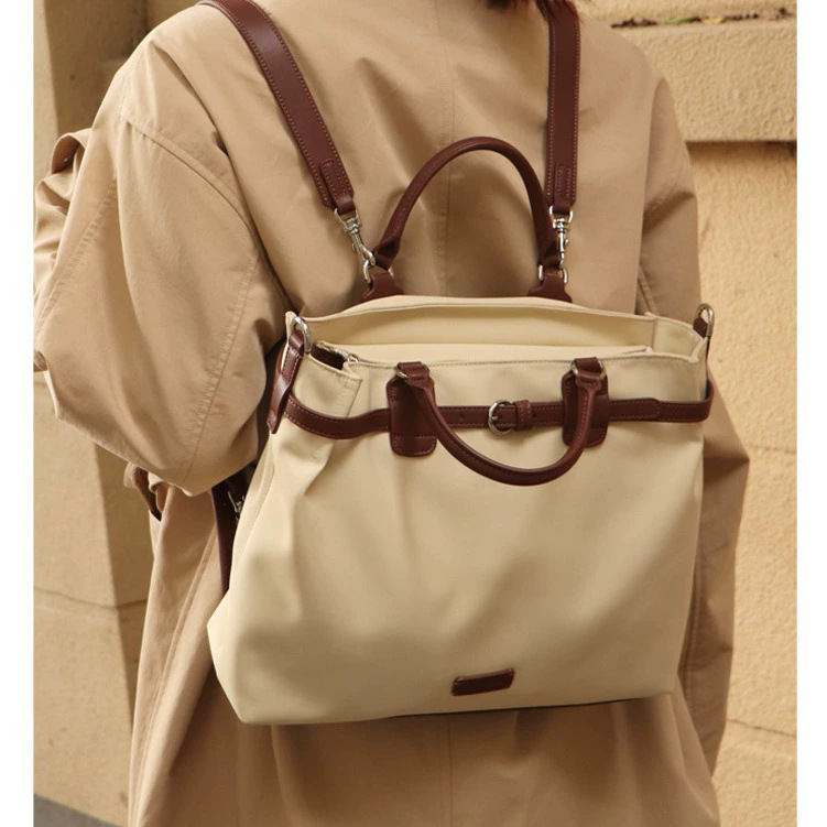Dual-Use Large Capacity Student Backpack for Women 2026 New Handheld Laptop Bag Commute Single Shoulder Crossbody Tote Bag