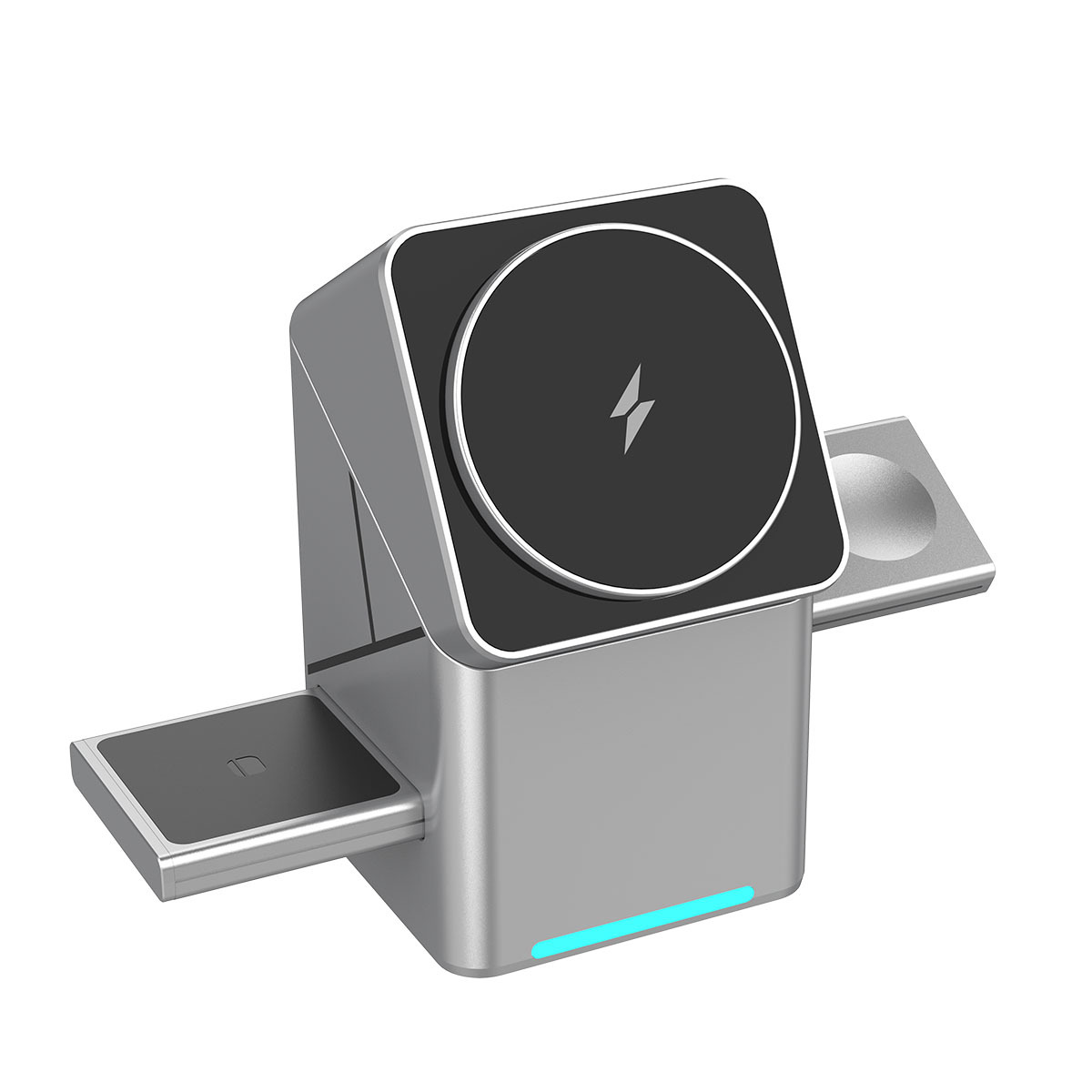 Rotating Cube 3-in-1 Magnetic Wireless Charger for Apple Samsung Phone Watch Fast Charging 15W