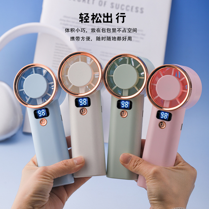 New Ice Compress Cooling Violent Fan Hundred Gears Long-lasting Portable Base Long Battery Life Ultra Low Noise