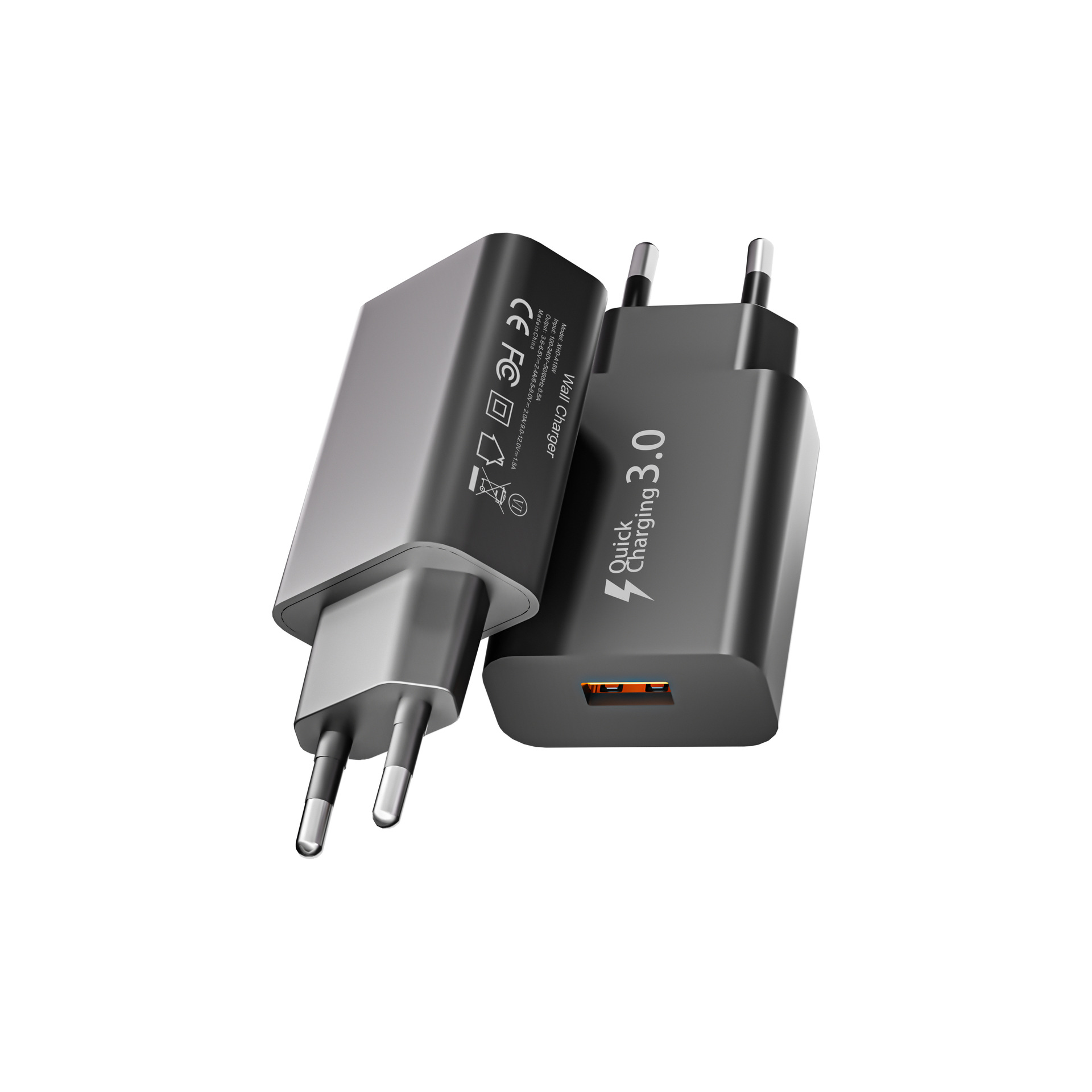 QC18W EU standard fast charger for Samsung charger S7 S8 S9 Apple 15 fast charging USB plug