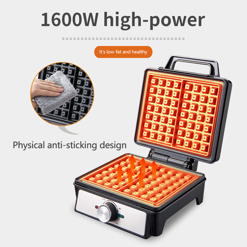 Waffle Maker Large Size Three or Two Slices Toaster Single Plate Household Breakfast Machine Waffle Maker