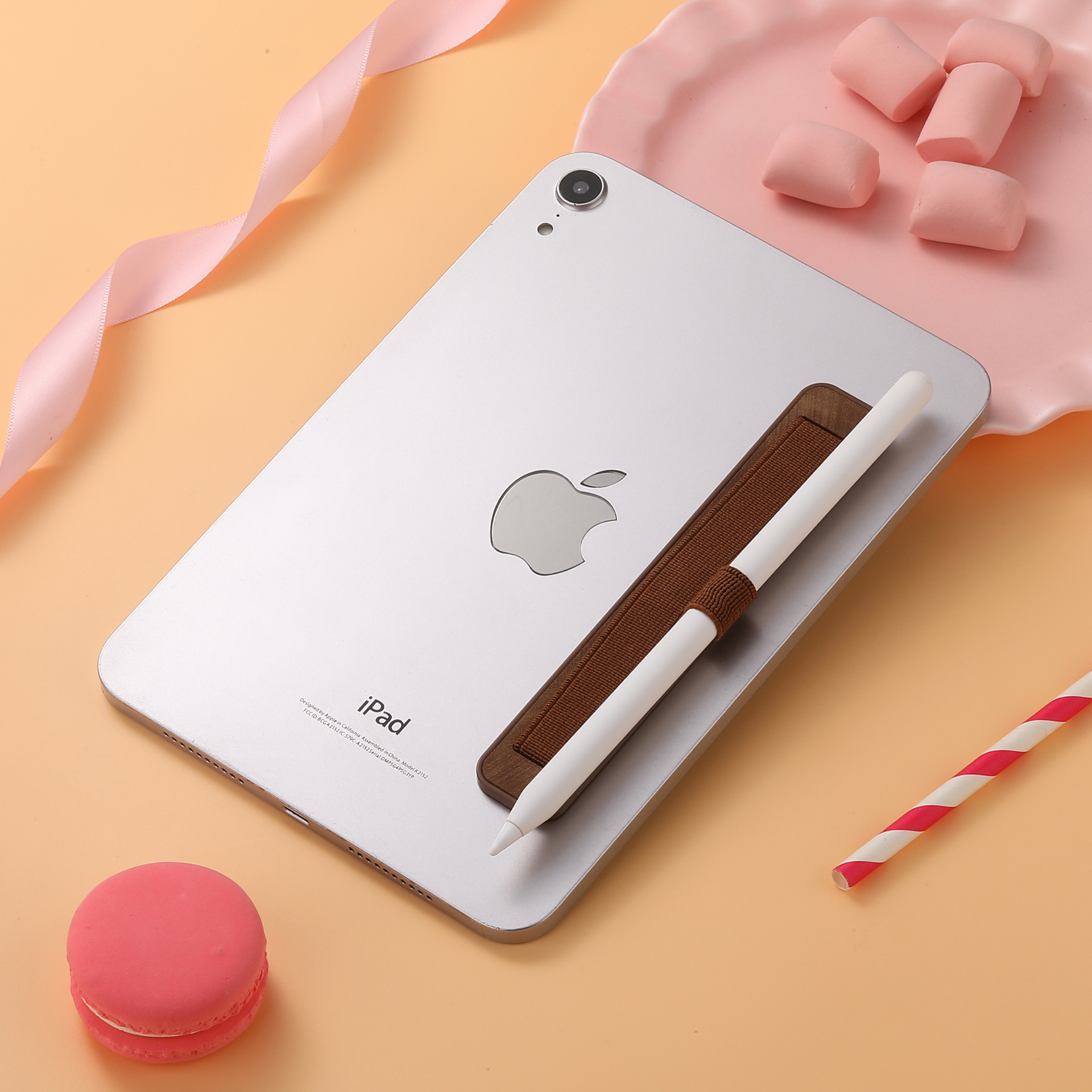 Phone stand desktop elastic rope ring holder wrist strap multi-functional stretch portable adhesive back sticker tablet stand