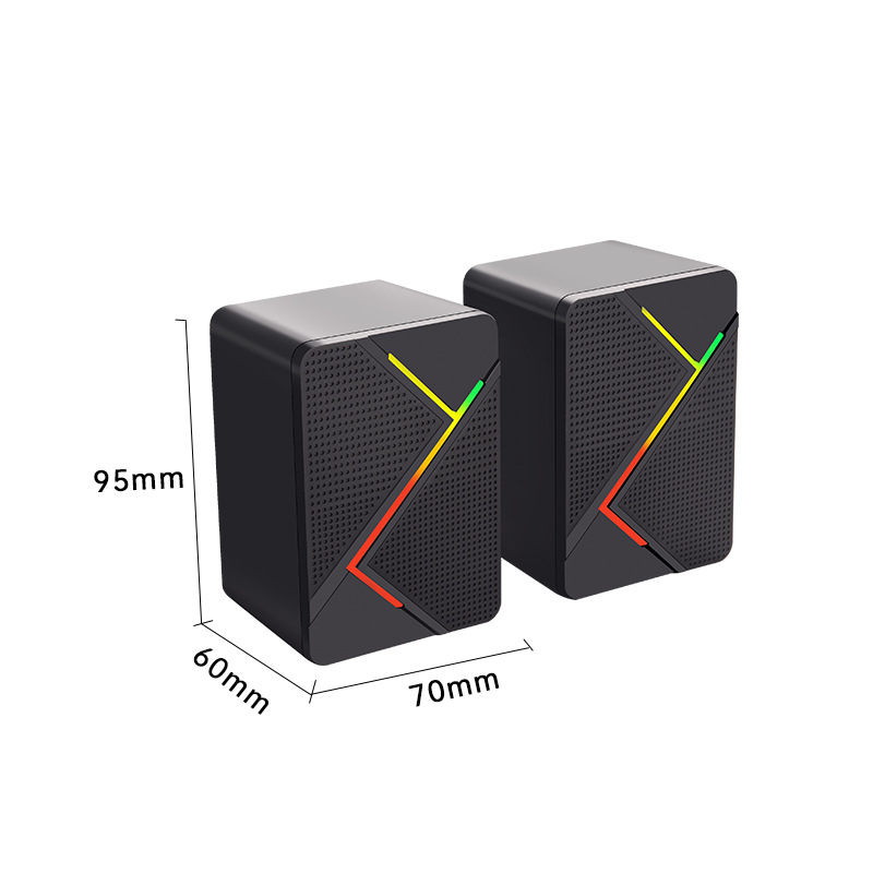 New wired desktop computer small speaker home desktop notebook glowing subwoofer speaker
