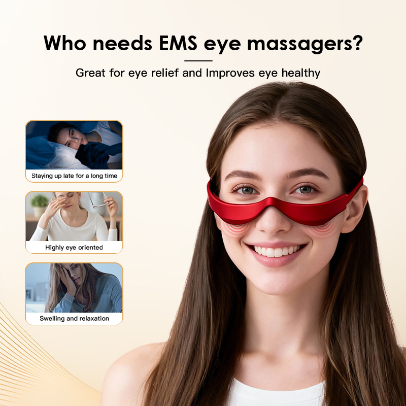 3Mode Red LED Microcurrent Eye Massager Dark Circles Puff