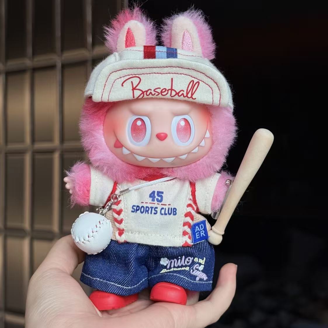 Accessories only】Suitable for first, second, and third generation front high-energy 15cm doll sports decoration crossbody decoration baseball bat