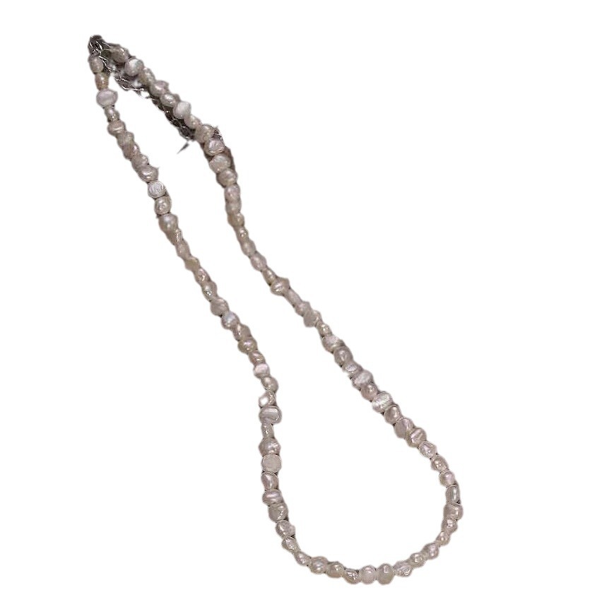 Double Layer Stackable Baroque Collarbone Chain Pendant Niche Zhuji Natural Freshwater Pearl Necklace for Women