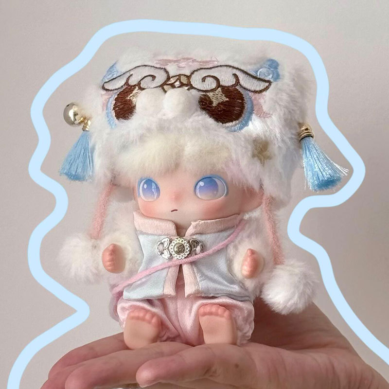 Only doll clothes] Suitable for DIMOO Newborn Diary series 15cm vinyl doll clothes lion dance set
