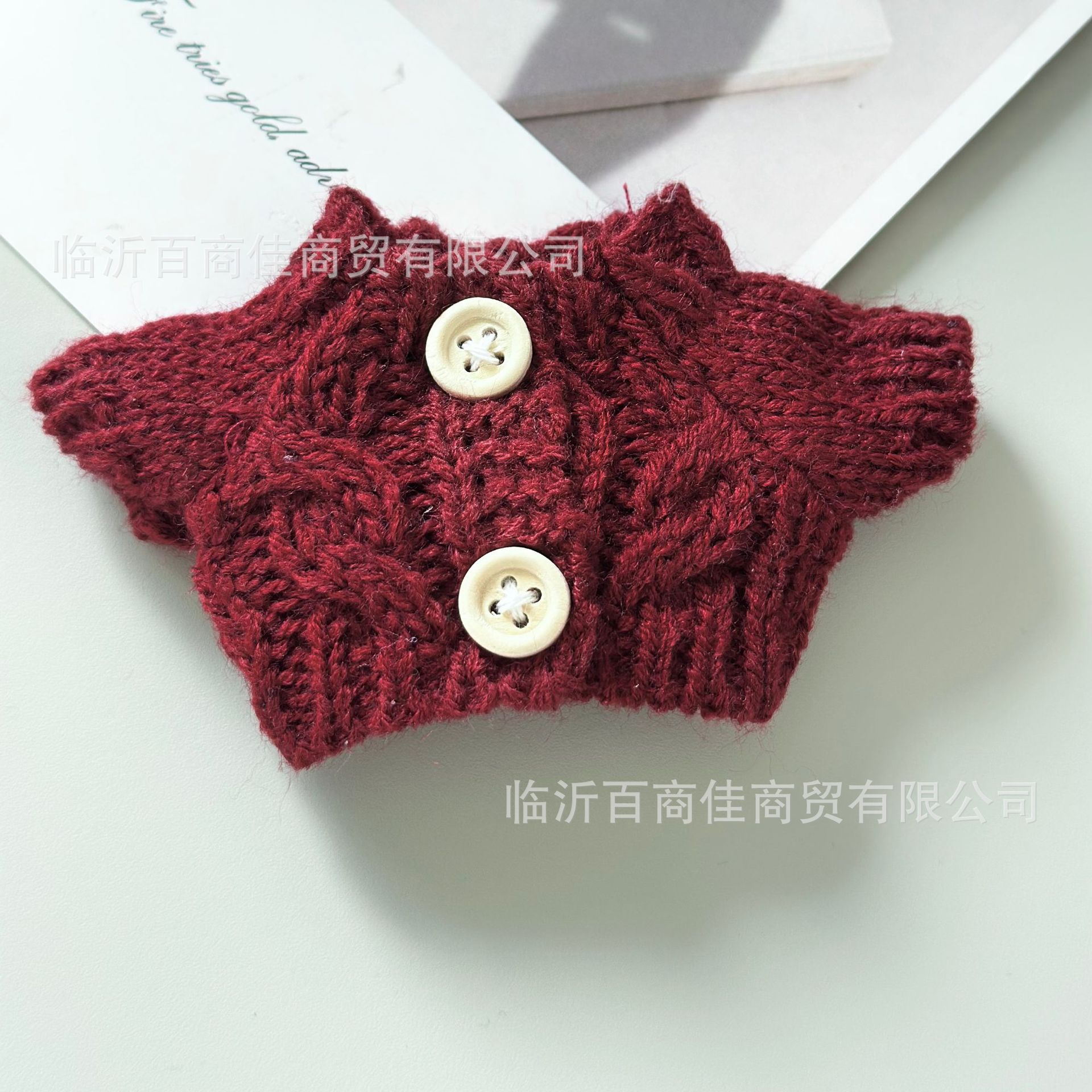 酒红色毛衣纽扣款 · 高5CM----------宽5CM
