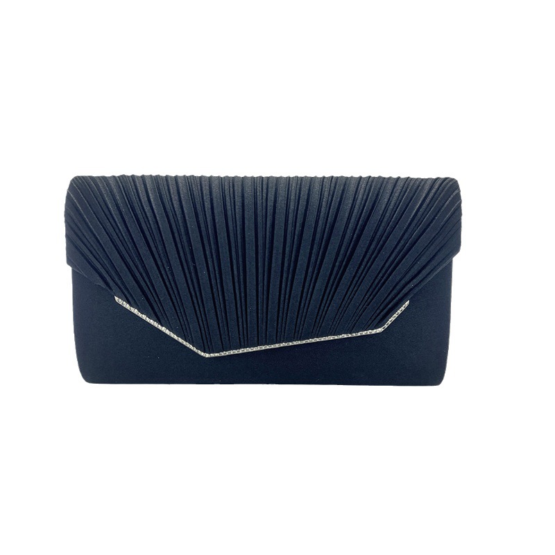 Evening bag pleated clutch dress bag crossbody single shoulder bag bride bag banquet bag