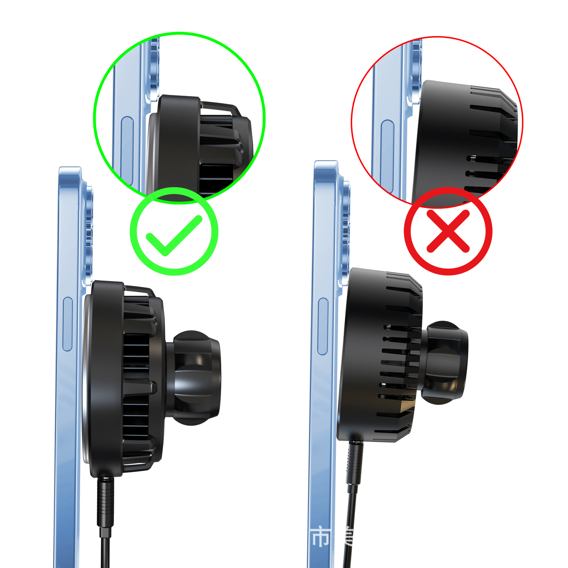 QI2 magnetic car wireless charger semiconductor cooling with fan phone cooler 15W fast wireless