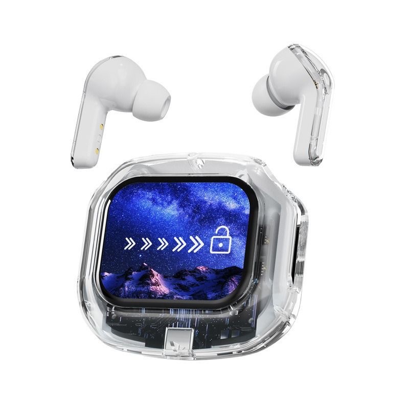 color screen bluetooth earphones Air Max transparent digital display multifunctional bluetooth earphones smart wireless