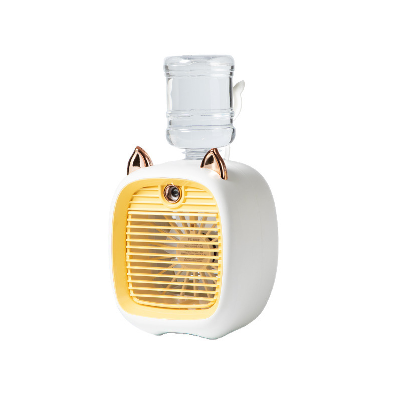 Summer Little Fox Fan, High Portability, Humidification, Rechargeable, Spray Cooling Fan, Nezha Sticker, Desktop Fan