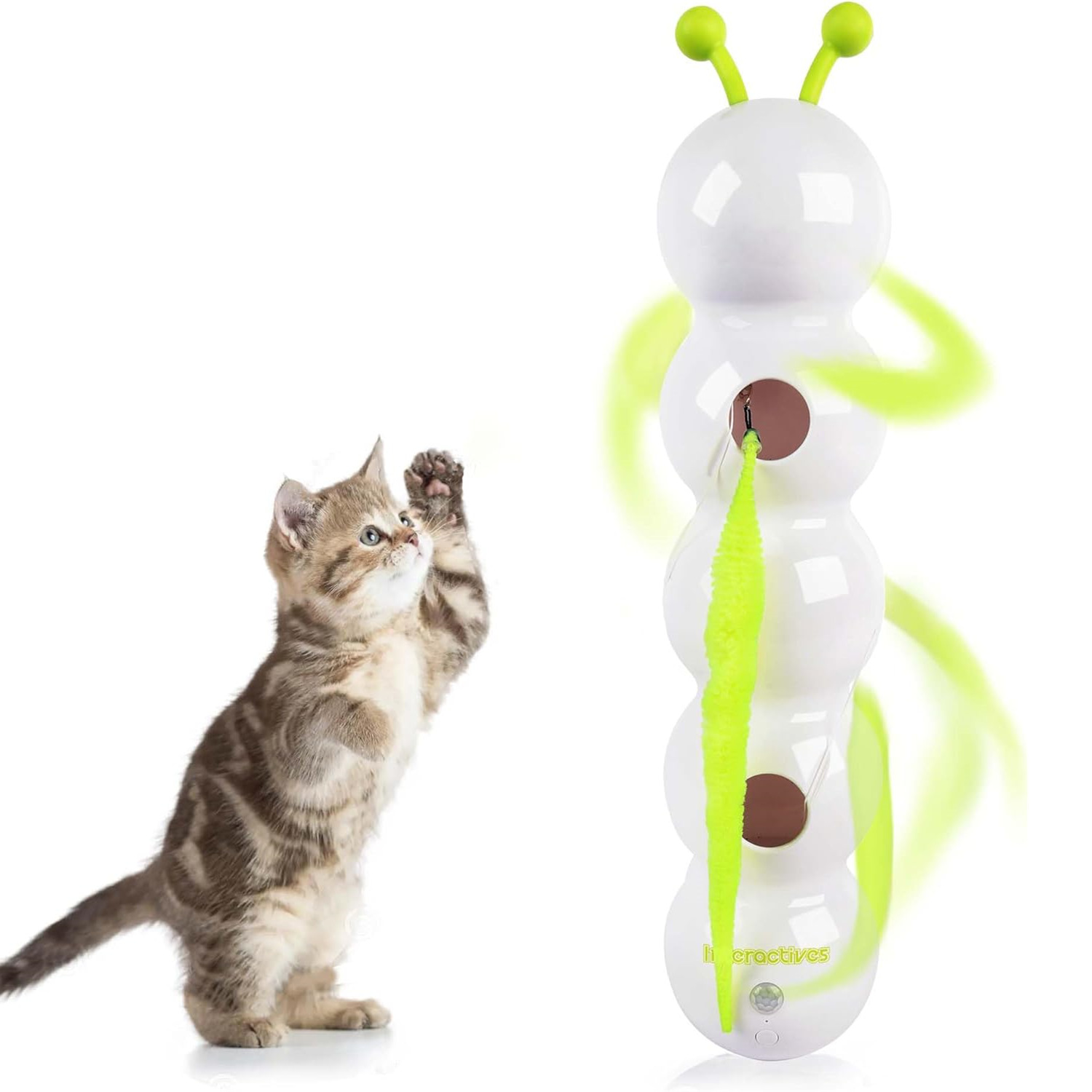 afp Electric Feather Tail Cat Teaser Toy Bug Chase Fun Suction Cup Teaser Self-entertainment Relieve Boredom Whack-a-mole