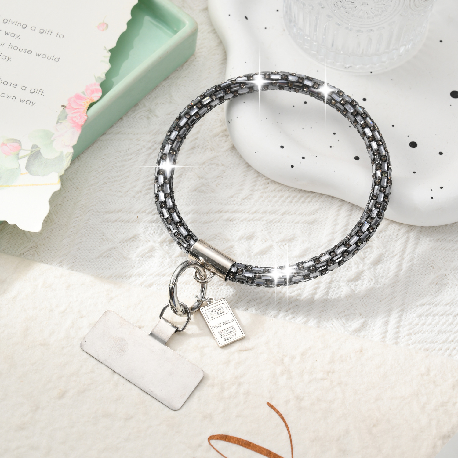 Round lanyard phone lanyard phone pendant rhinestone lanyard phone chain