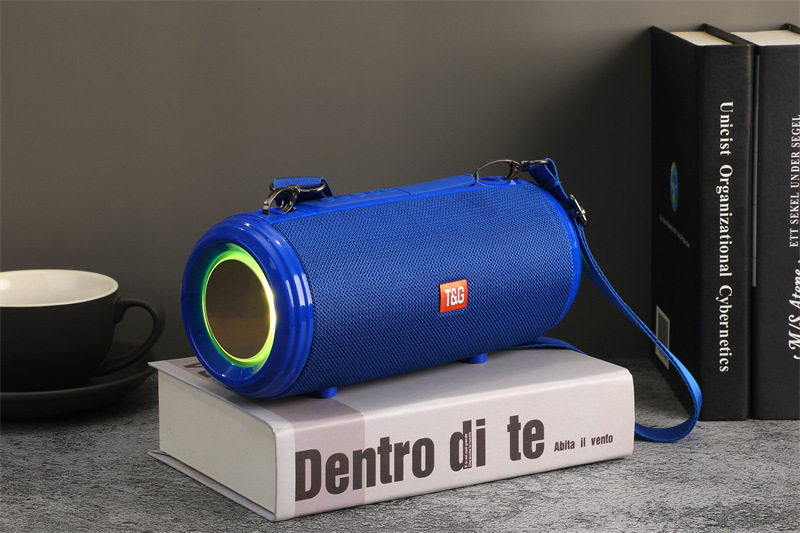 TG537 colorful light dual diaphragm outdoor waterproof low bass portable plug T card call Bluetooth speaker