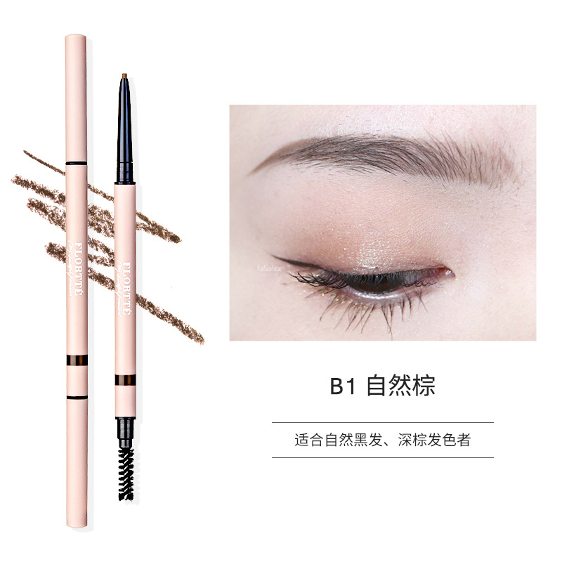 Authorized Flortte Double-Ended Ultra-Fine Eyebrow Pencil and Eyebrow Powder Makeup