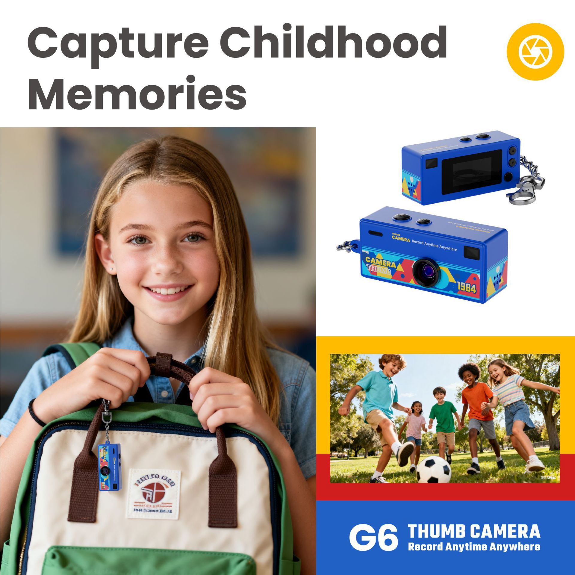 G6 thumb mini camera student party outdoor sports camera video recording children's pocket camera