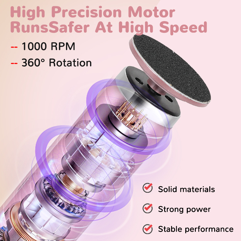 Foot repair device type-c fast charging foot grinder 6 gear adjustment remove foot skin dead skin calluses not hurt feet USB charging