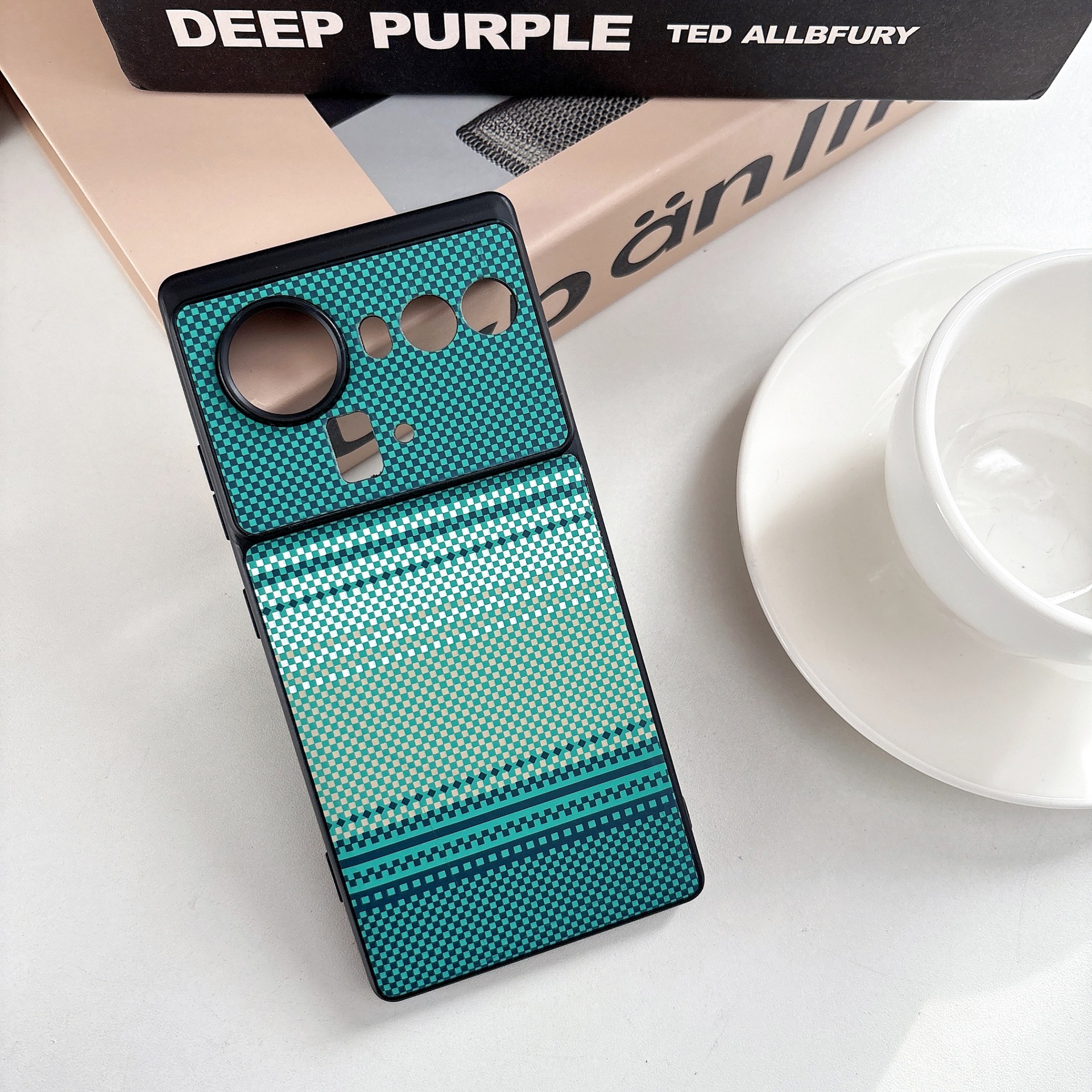 Magnetic phone case for Nubia Z80 Ultra, color-contrast woven back panel, anti-drop protective case, new