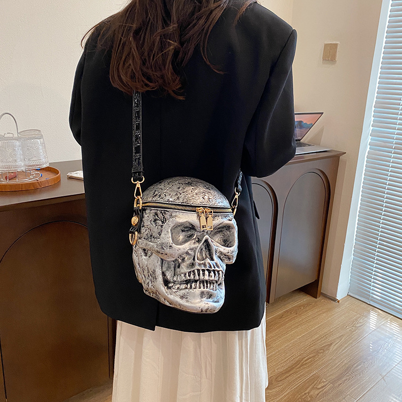 Bag for Women New Halloween Skull Bag Funny Handheld Shoulder Crossbody Bag