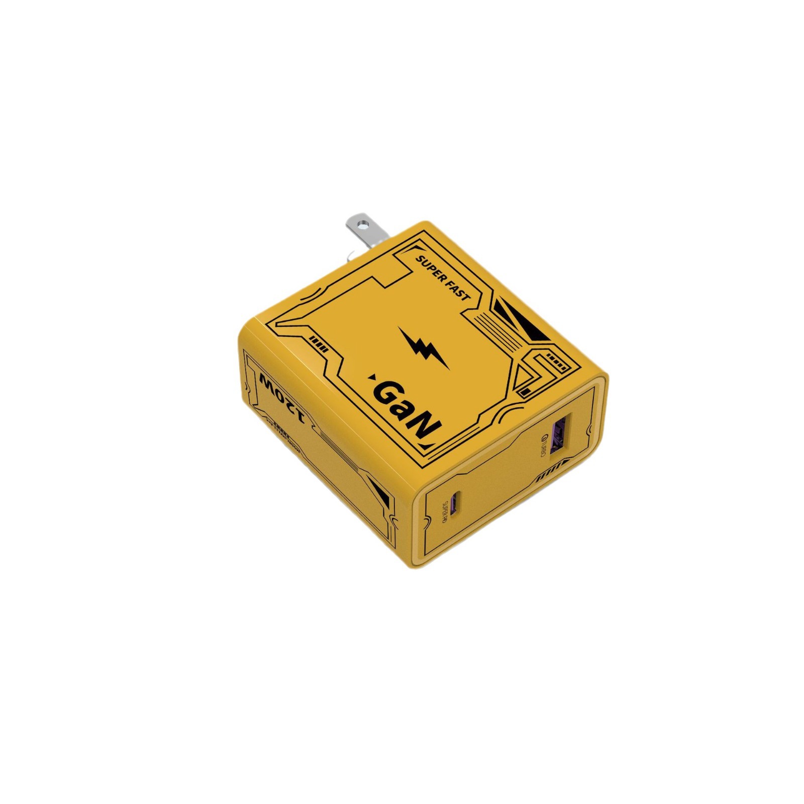 Bumblebee TYPE-C+USB Phone GaN Protocol Power Bank Fast Charger PD+USB Charging Head