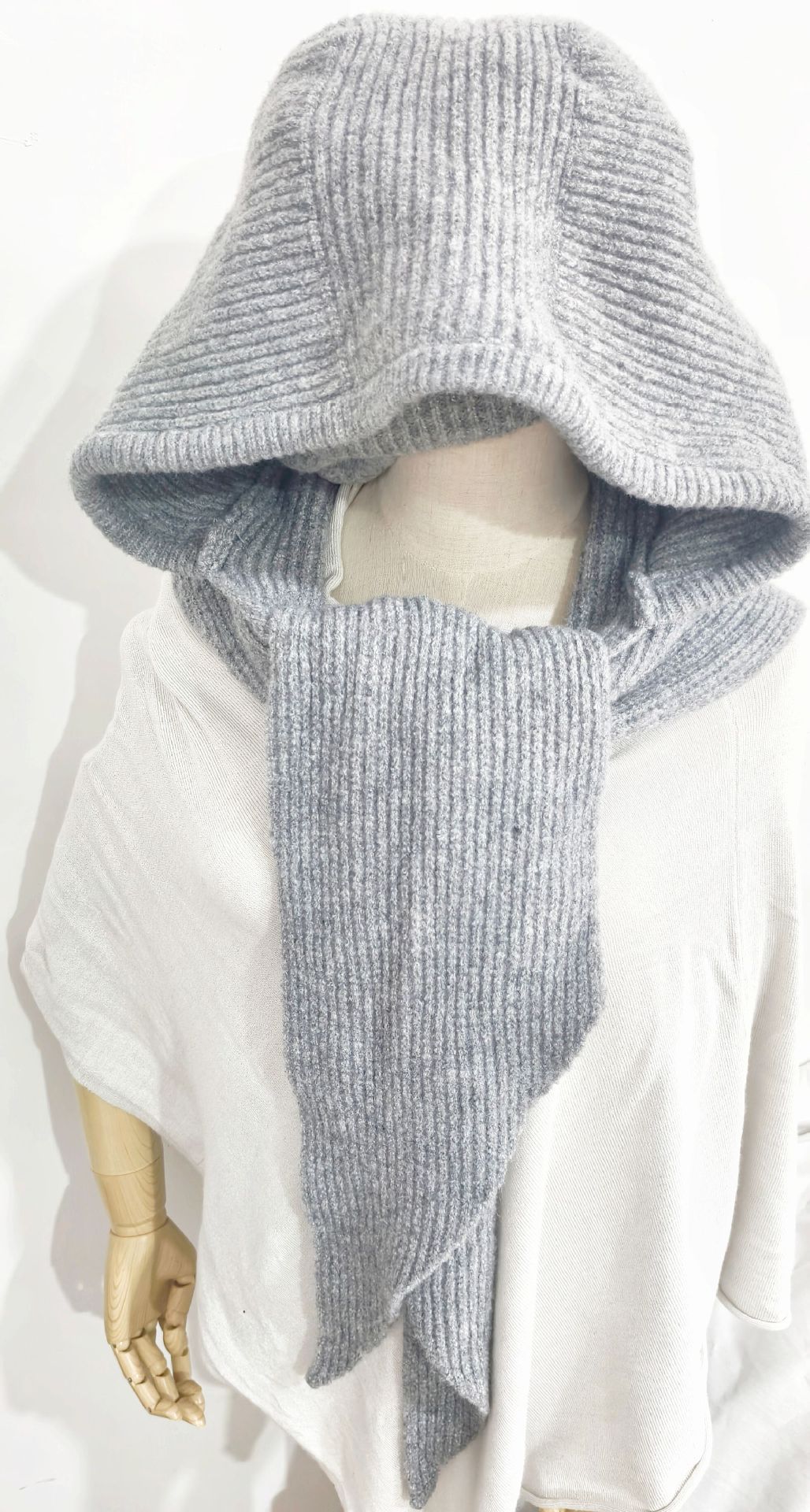 Export~Balaclava hat scarf integrated ear-protecting wool knitted wool hat women warm