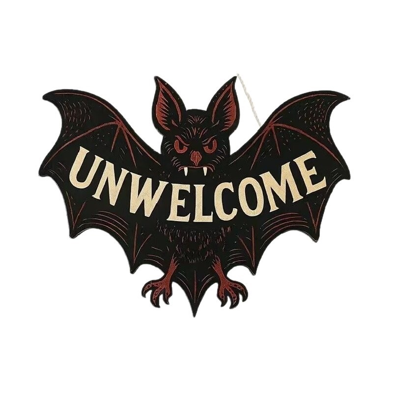 New Halloween Bat Halloween Wooden Hanging Ornament Wall Door Party Scene Layout Decoration