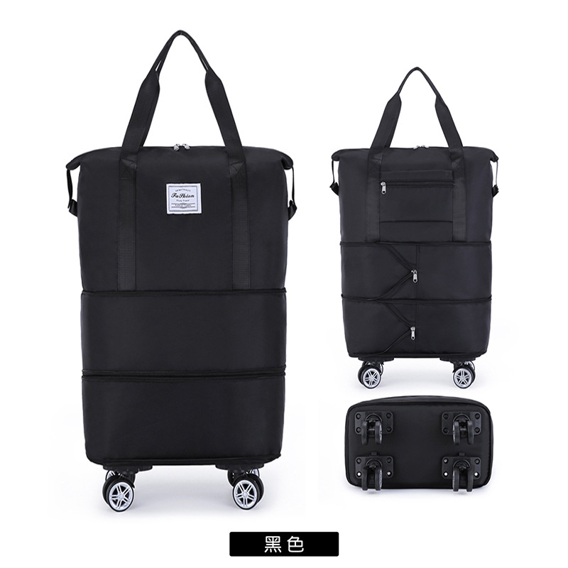 Travel bag women large capacity with universal wheel handheld pulley foldable waiting for delivery luggage storage bag short trip business trip moving