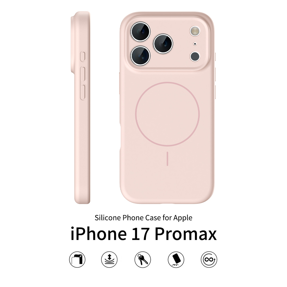 Pink · iPhone 17Promax【Magnetic attraction】