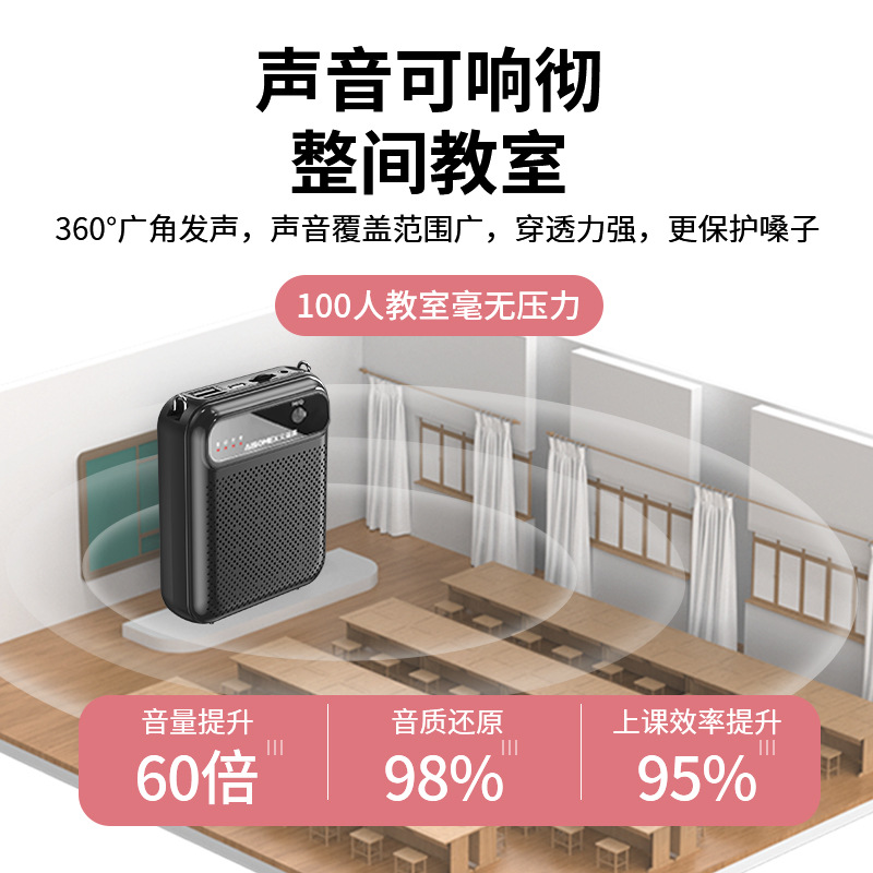 Aishuomei New Small Bee Amplifier Portable Wireless Microphone for Teacher Special No Howling