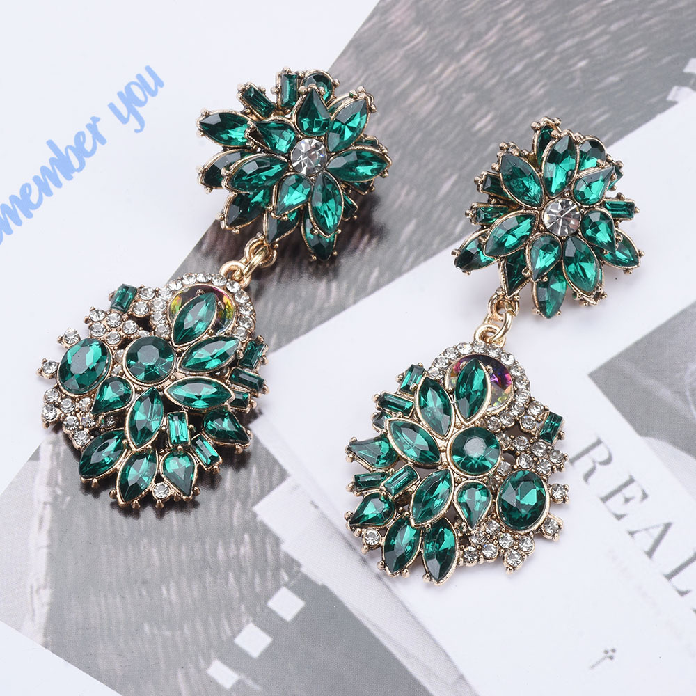 Green sweet collar women's necklace earring set