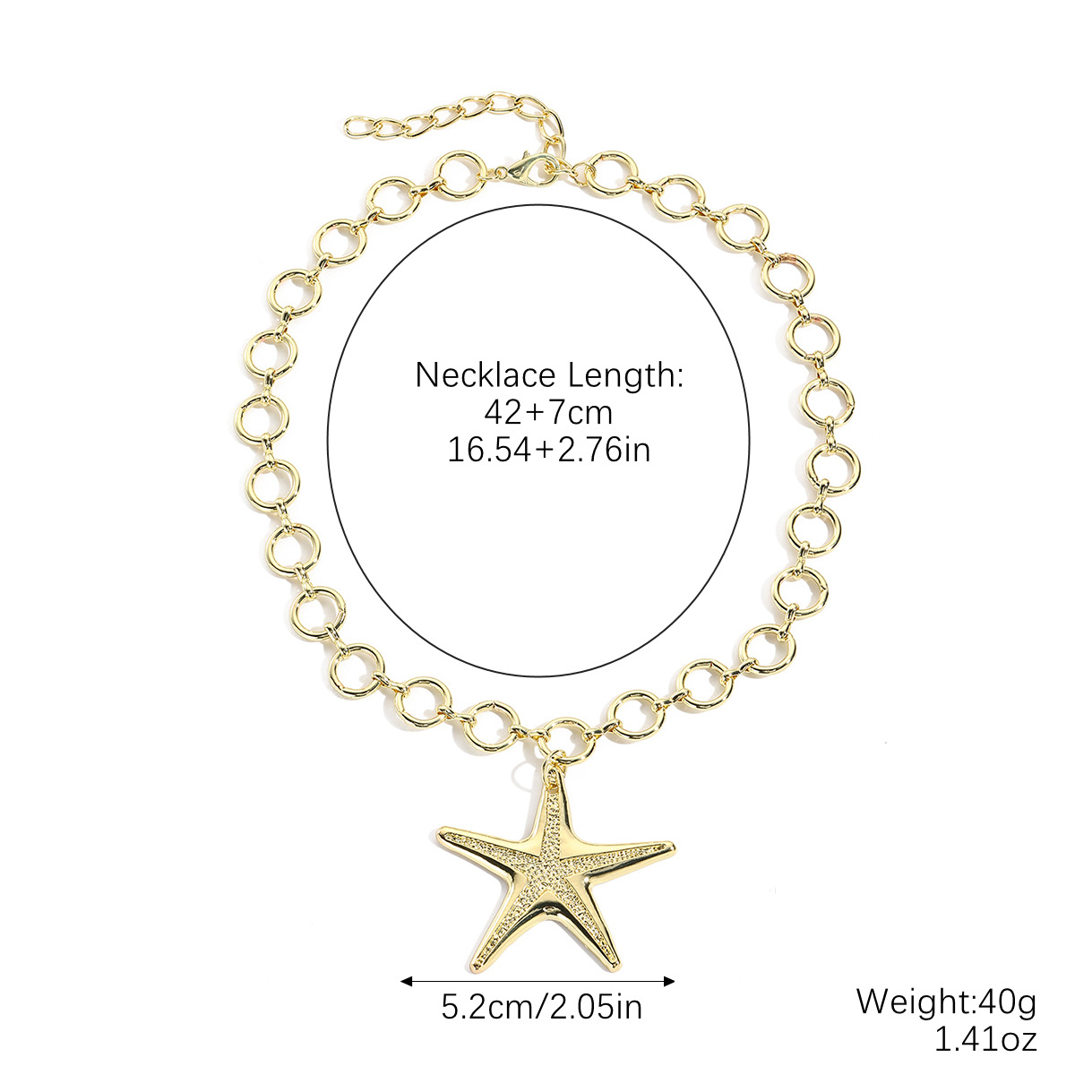 Summer vacation ocean style shell starfish necklace conch pearl accessory pendant